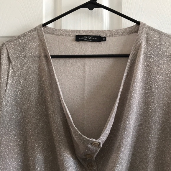 All Saints Lurex Sheer Knit Dress - Picture 2 of 8